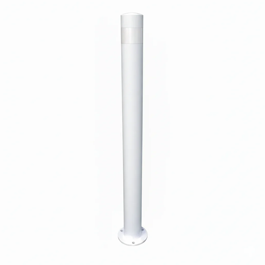White Steel Pipe Safety Bollard- D76×H90×T2