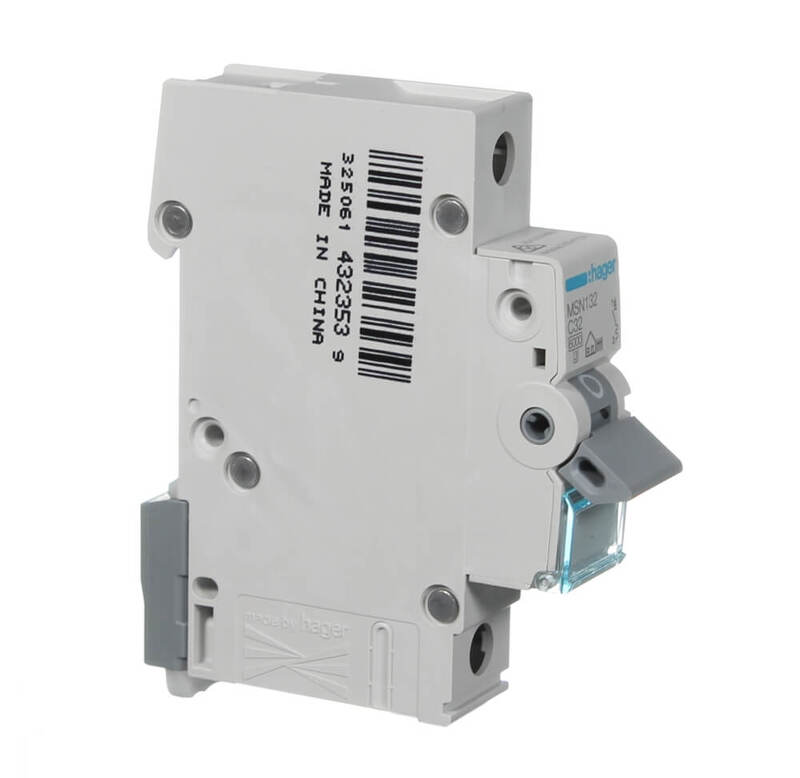 AC Circuit Breaker 1 Pole, 32A (Hager)
